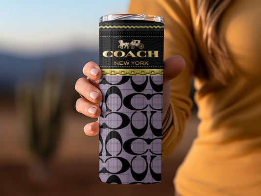 Coach New York Patterned Travel Tumbler