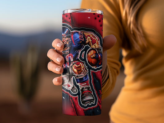 Houston Texans Player Cartoon Style Art Design Tumblers