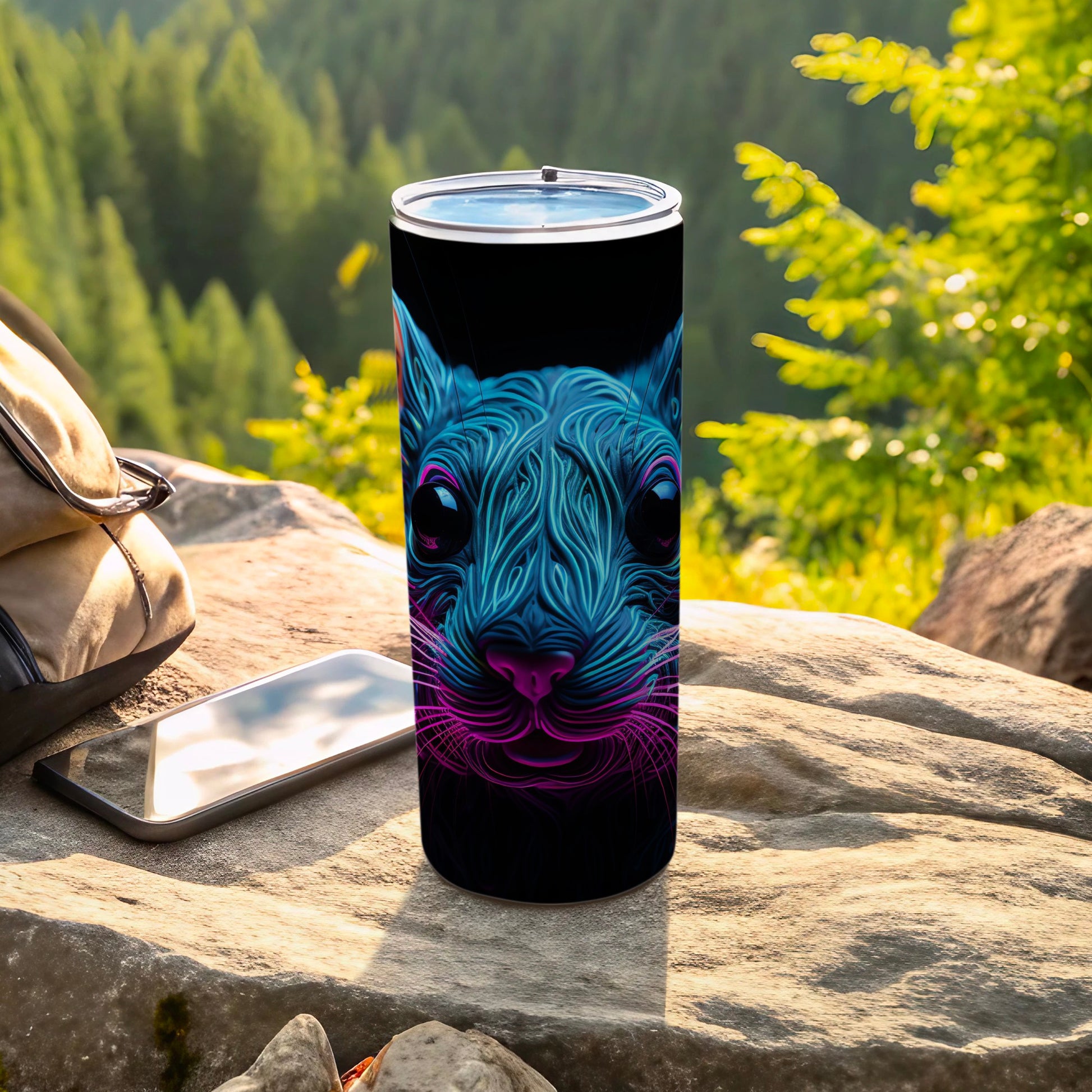 Radiant Electric Squirrel Art Design Tumbler Product Type
Tumbler
Squirrel design
Neon glow
Animal art
Beverage holder
Vibrant colors
Abstract face
Unique gift idea
Wildlife print
Artistic drinkware
Cyber aesthetic
Black background
Blue pink
Forest animal
Nature lover
Travel tumbler
Custom print
Graphic design
Sci fi animal
Rodent art