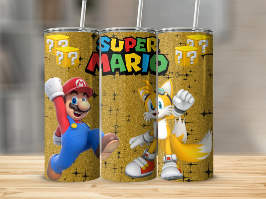 Super Mario and Tails characters themed tumbler