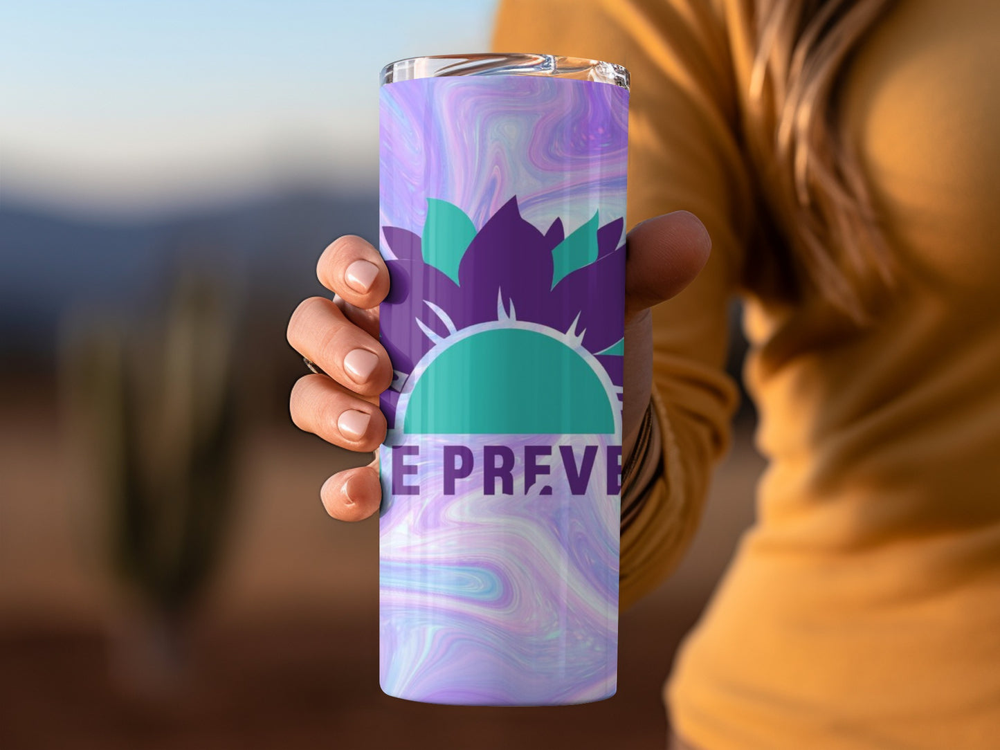 Colorful Sunrise Design Tumbler for Everyday Use