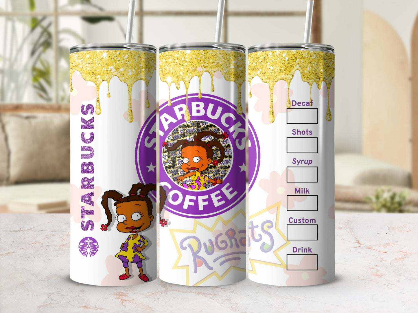 Rugrats Inspired Starbucks Custom Drink Tumbler Cup