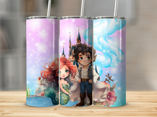 Fairy Tale Characters with Castle Tumbler Cup