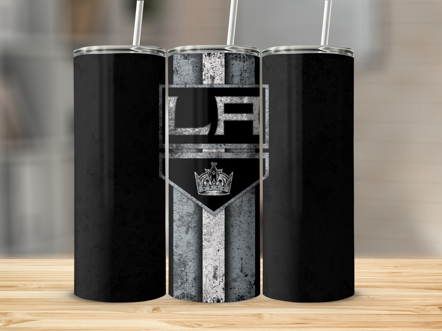 LA Kings Logo Grunge Design Stainless Steel Tumbler