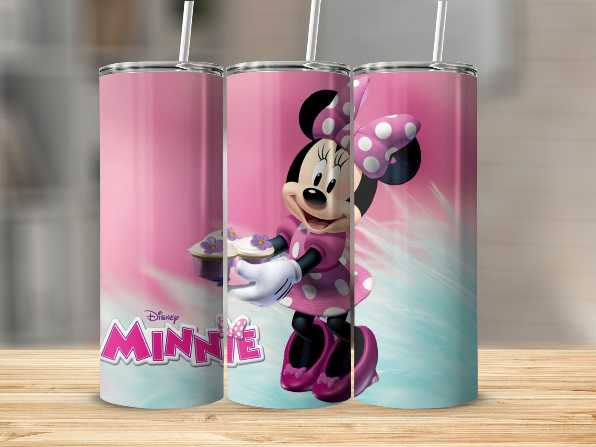 Disney Minnie Mouse Pink Tumbler with Straw