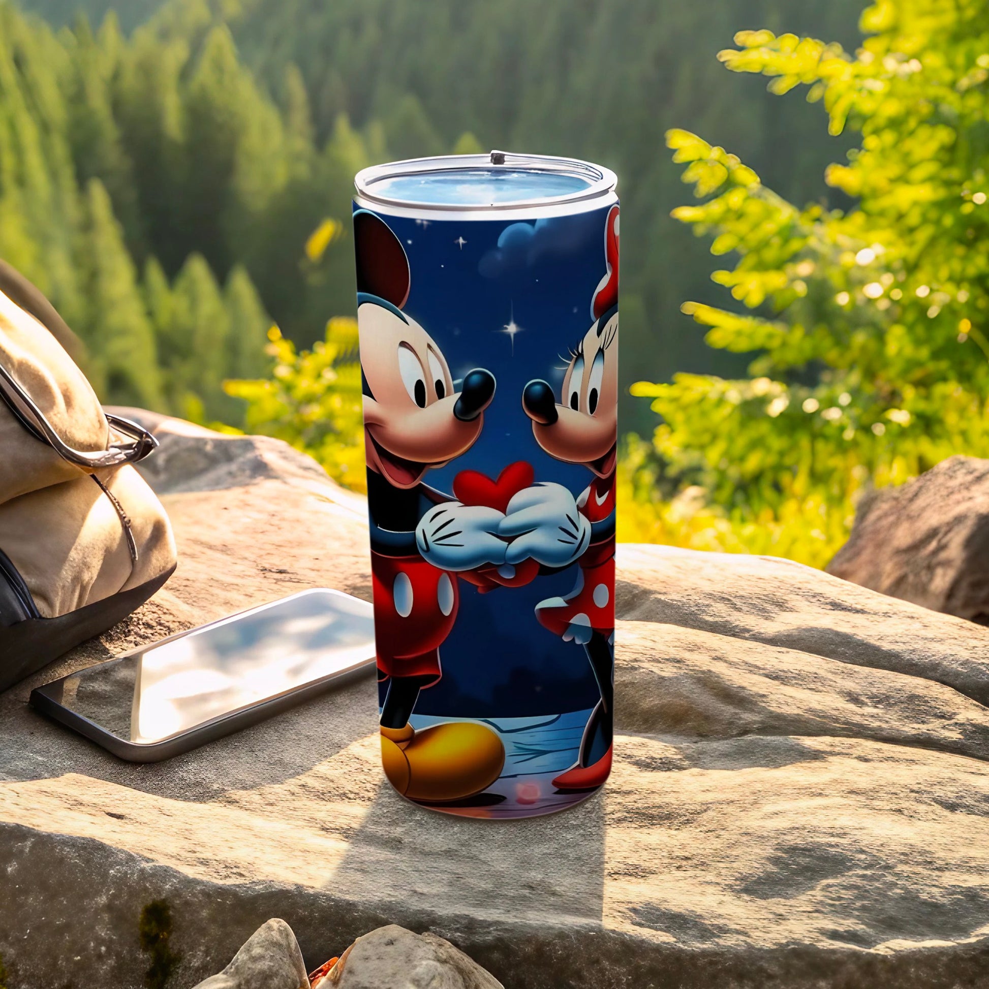 Mickey and Minnie Mouse with Heart Insulated Tumbler