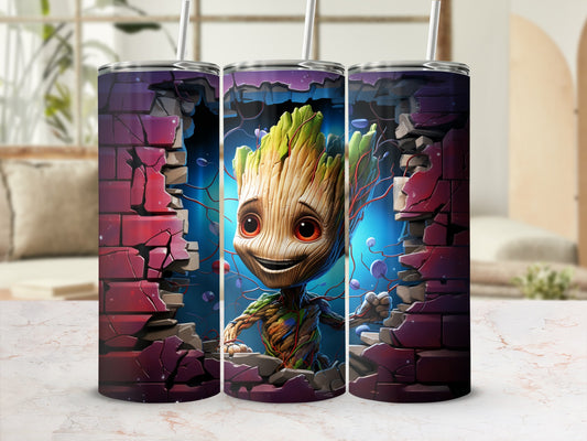 Adorable Tree Character Art Insulated Tumbler Cup