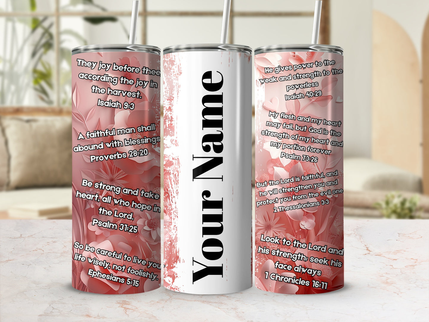 Inspirational Religious Quotes Custom Tumbler Cup