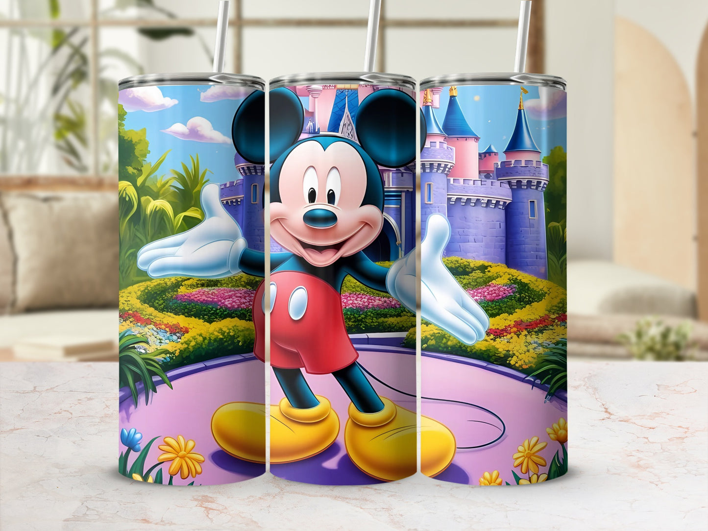 Mickey Mouse Castle Scene Insulated Tumbler Cup