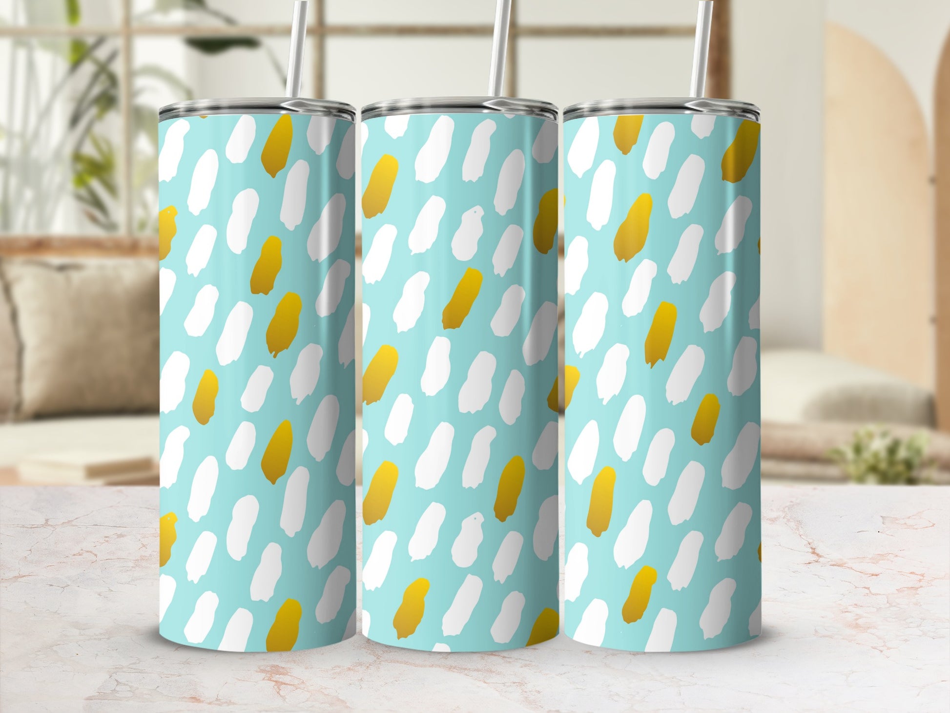 Colorful Abstract Pattern Tumblers for Drinks