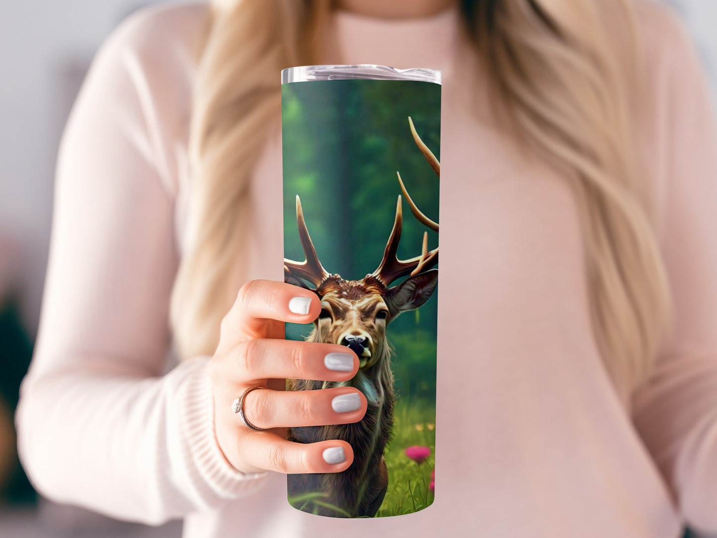 Majestic Deer Design Insulated Tumbler Cup Product