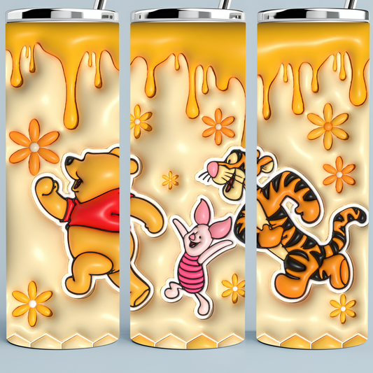Winnie The Pooh, Piglet and Tigger 3D Tumbler