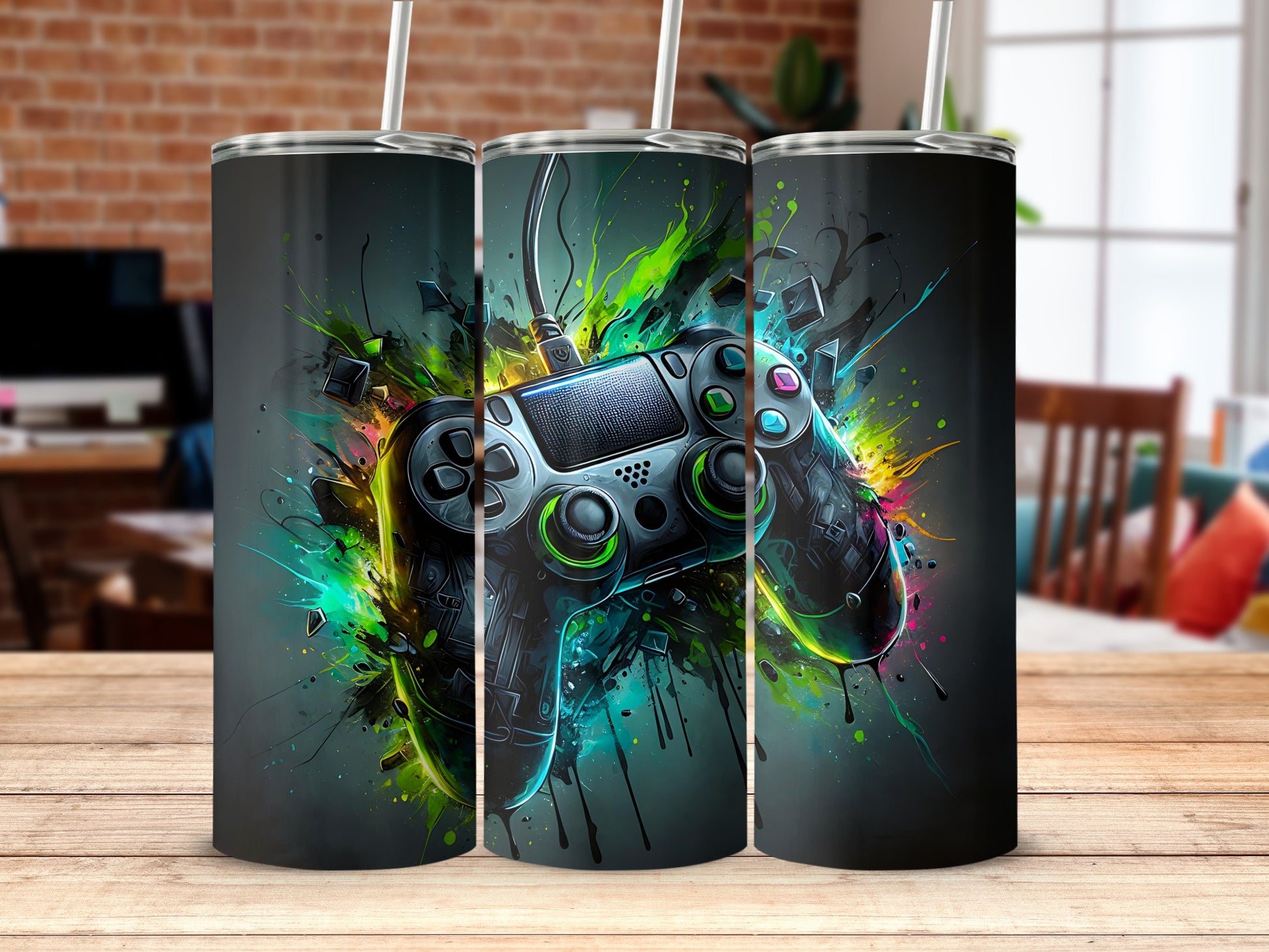Gaming Controller Artwork Vibrant Tumbler Product