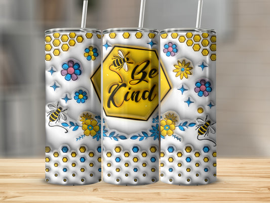 Be Kind Bee Honeycomb Flower Pattern Tumbler product type