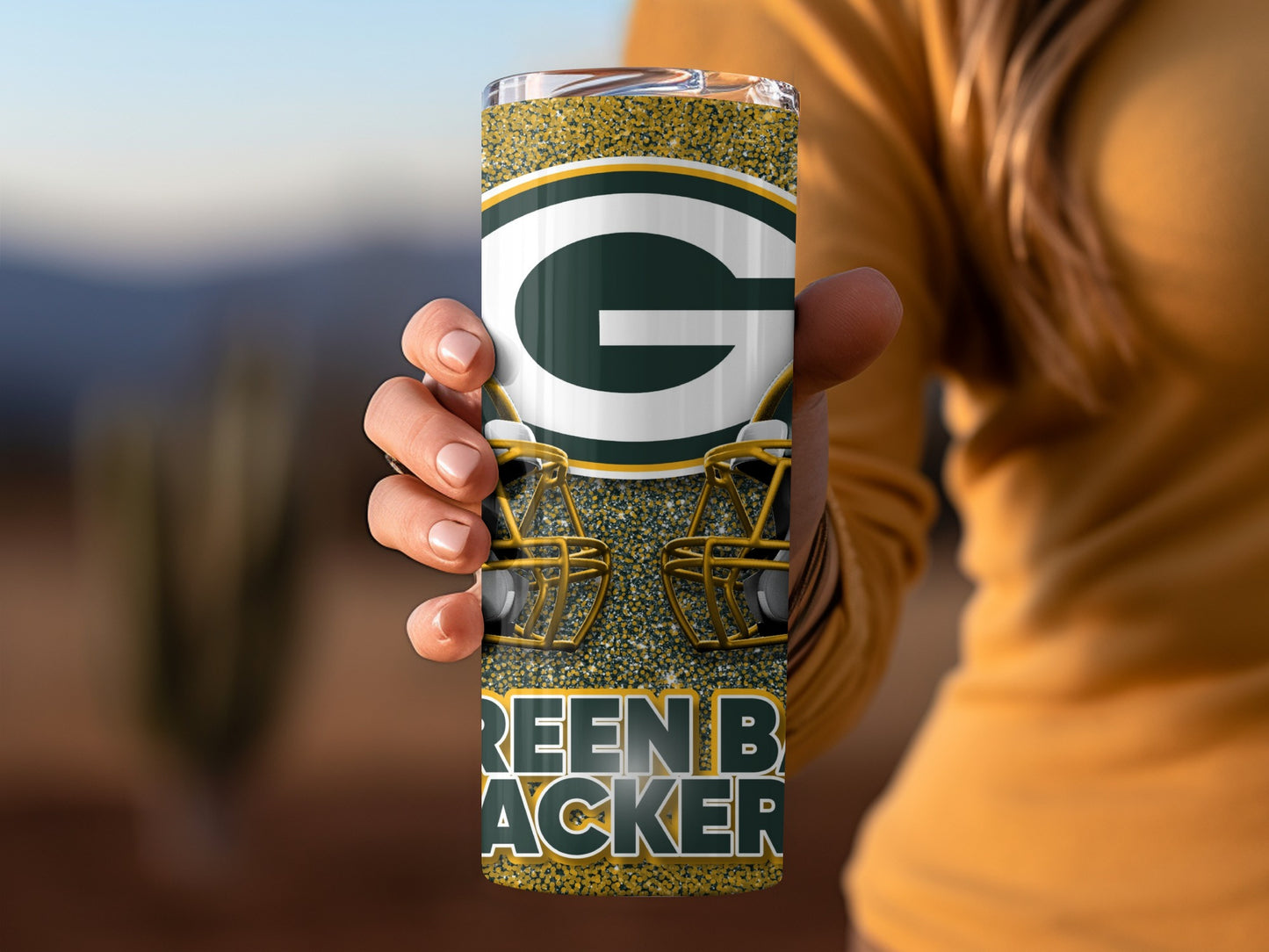 Green Bay Packers Football Helmets Team Logo Tumblers