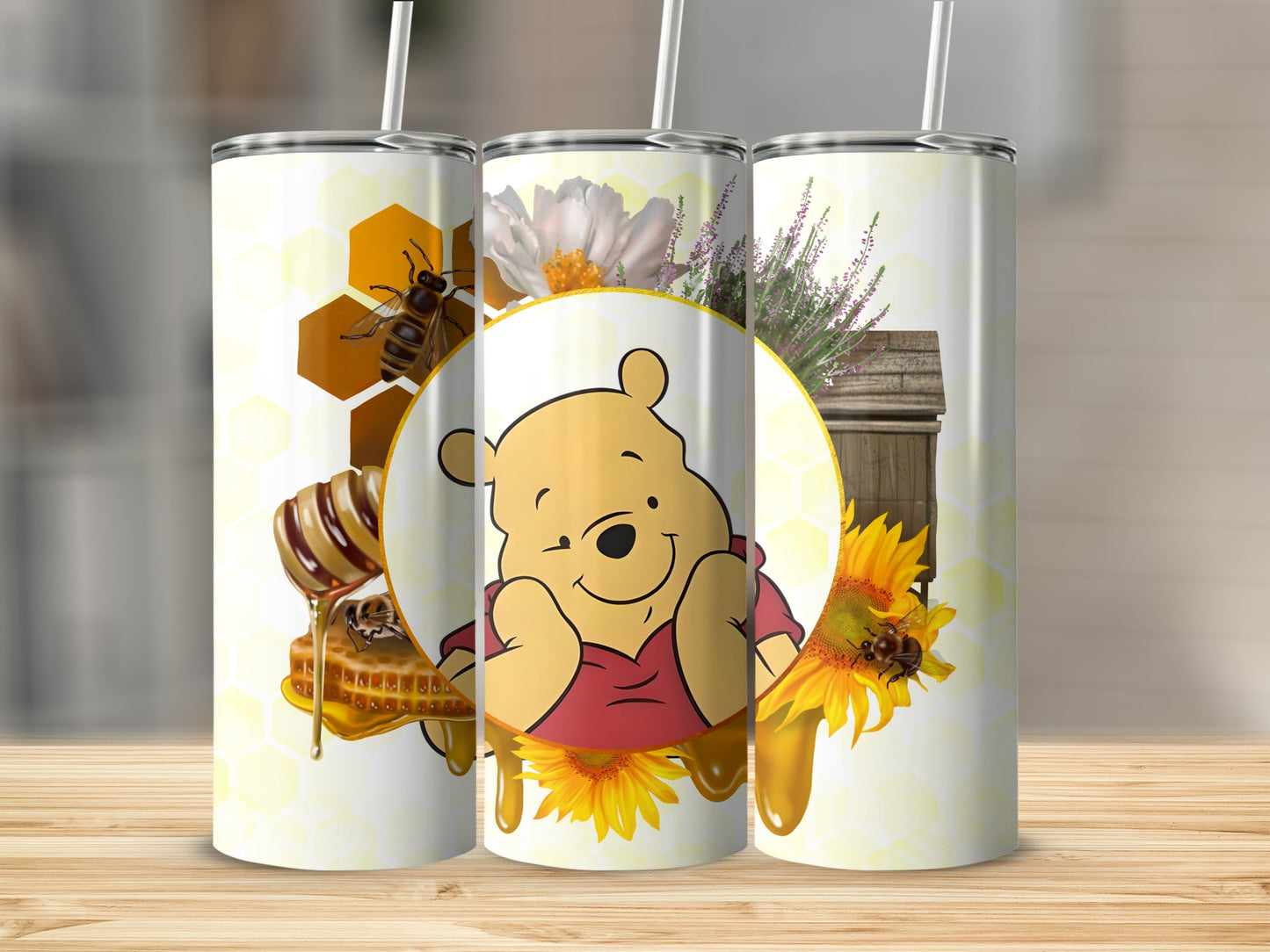 Winnie the Pooh Honey Bee Themed Tumbler