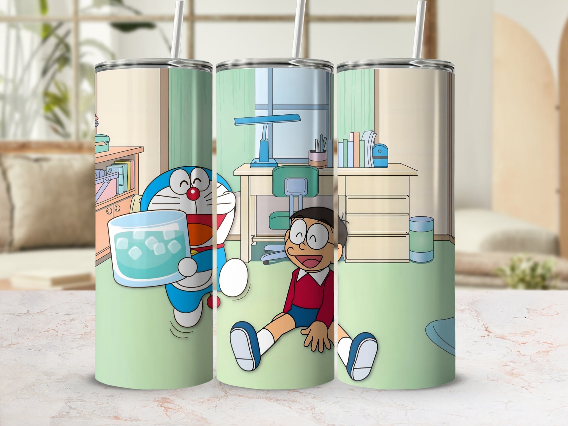 Cartoon Character Print Tumbler for Kids and Adults
