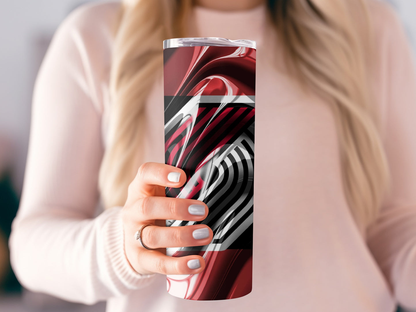 Abstract Portland Trail Blazers Graphic Design Tumblers