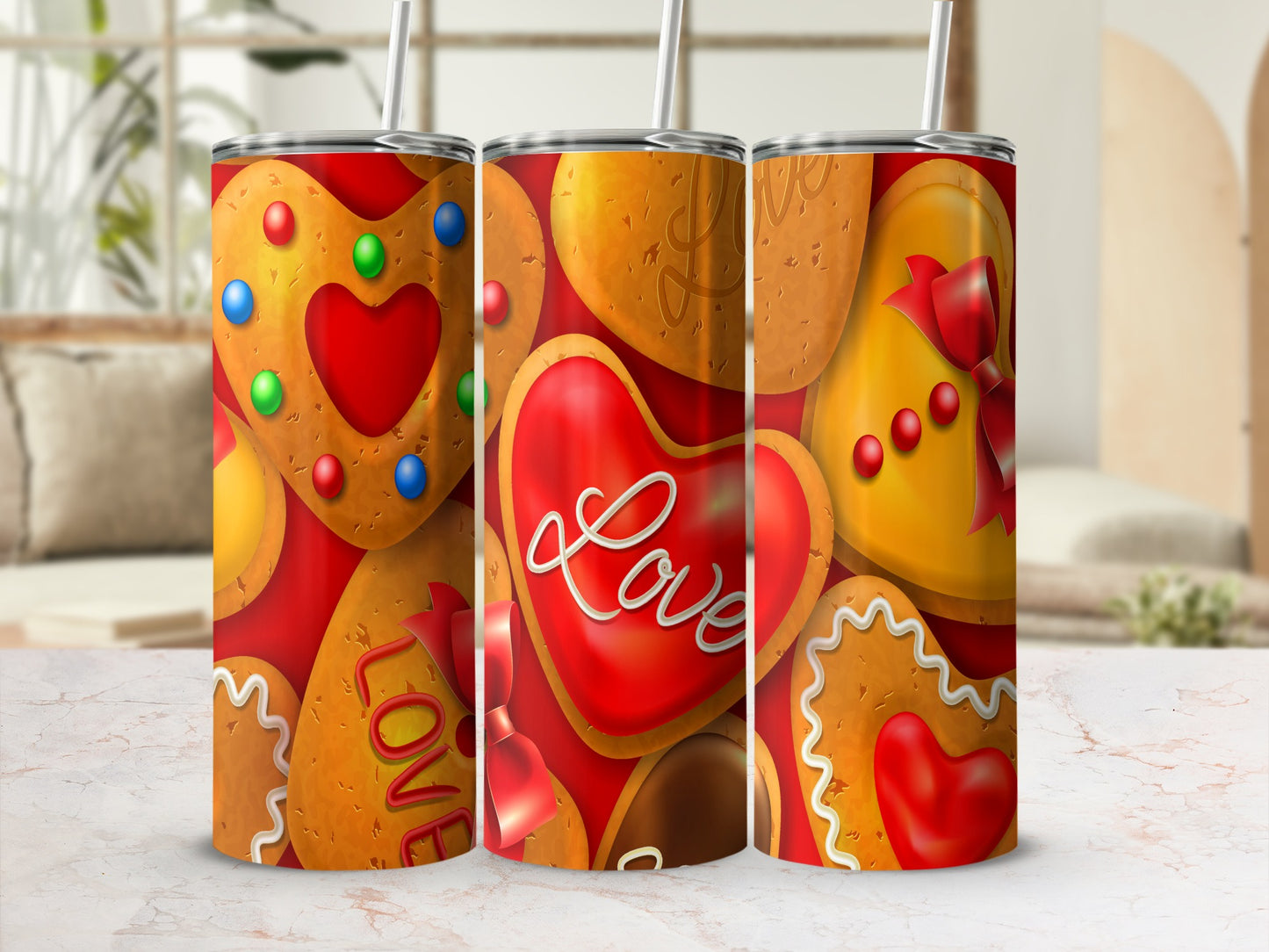 Decorative Heart Cookie Gingerbread Love Design product type