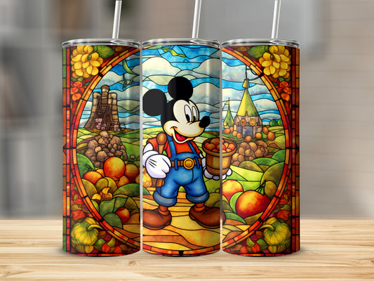 Mickey Mouse Stained Glass Design Insulated Tumbler