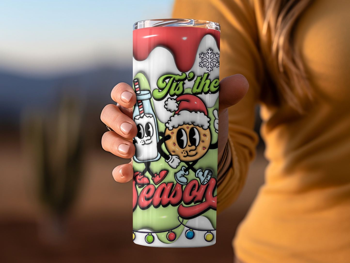 Tis' the Season Holiday Themed Tumbler Christmas Cup