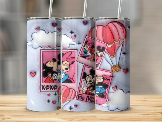 Disney Mickey and Minnie romantic themed tumbler product