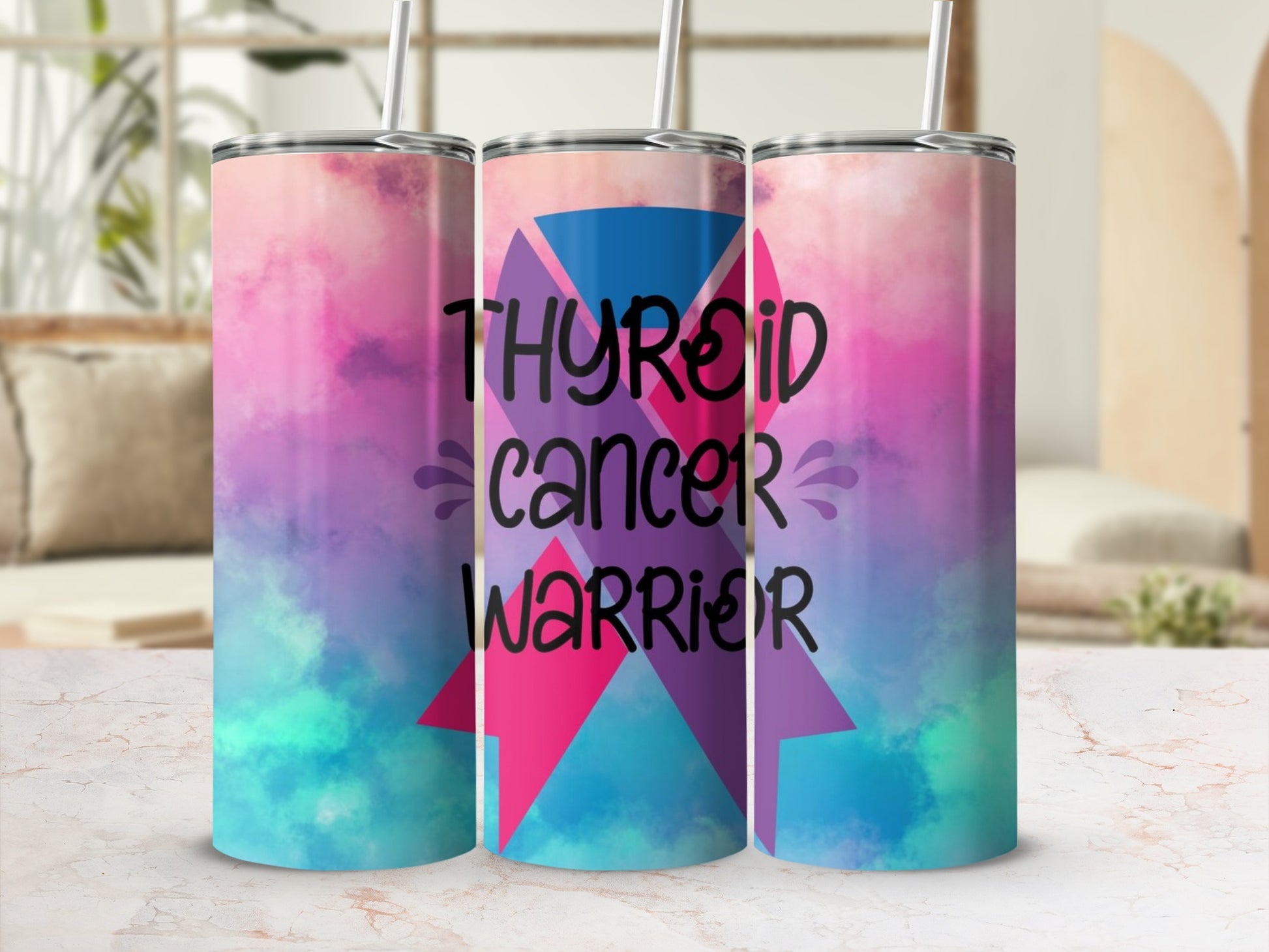 Thyroid Cancer Warrior Inspiring Tumbler for Daily Use