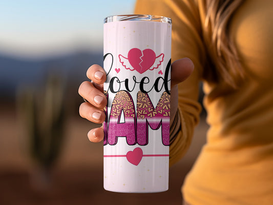 Loved Mom Heart Design Insulated Tumbler Product