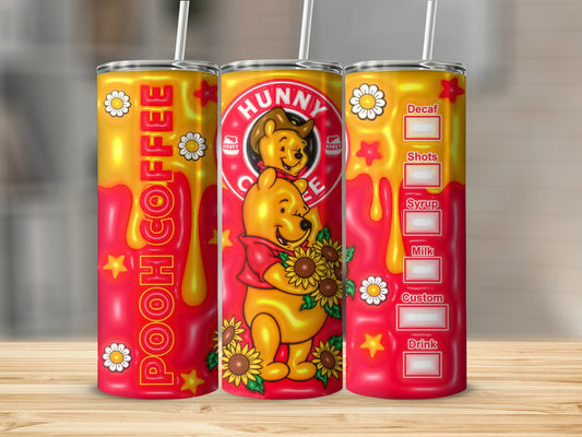 Pooh Coffee Hunny Bee Design Tumbler