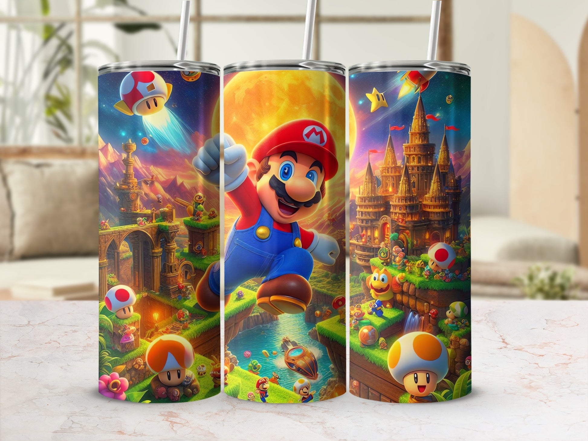 Colorful Super Adventure Stainless Steel Tumbler