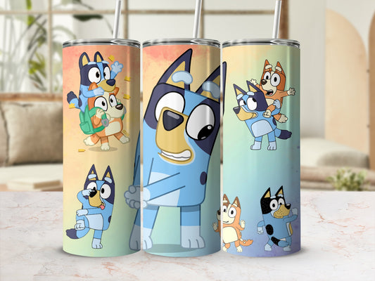 Cute Cartoon Dog Characters Insulated Tumbler Cup