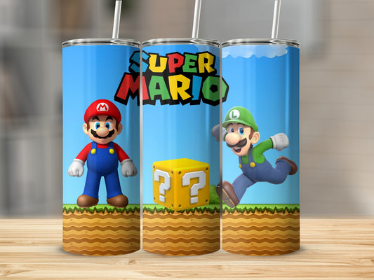 Super Mario and Luigi Tumbler Drinkware Cup Set