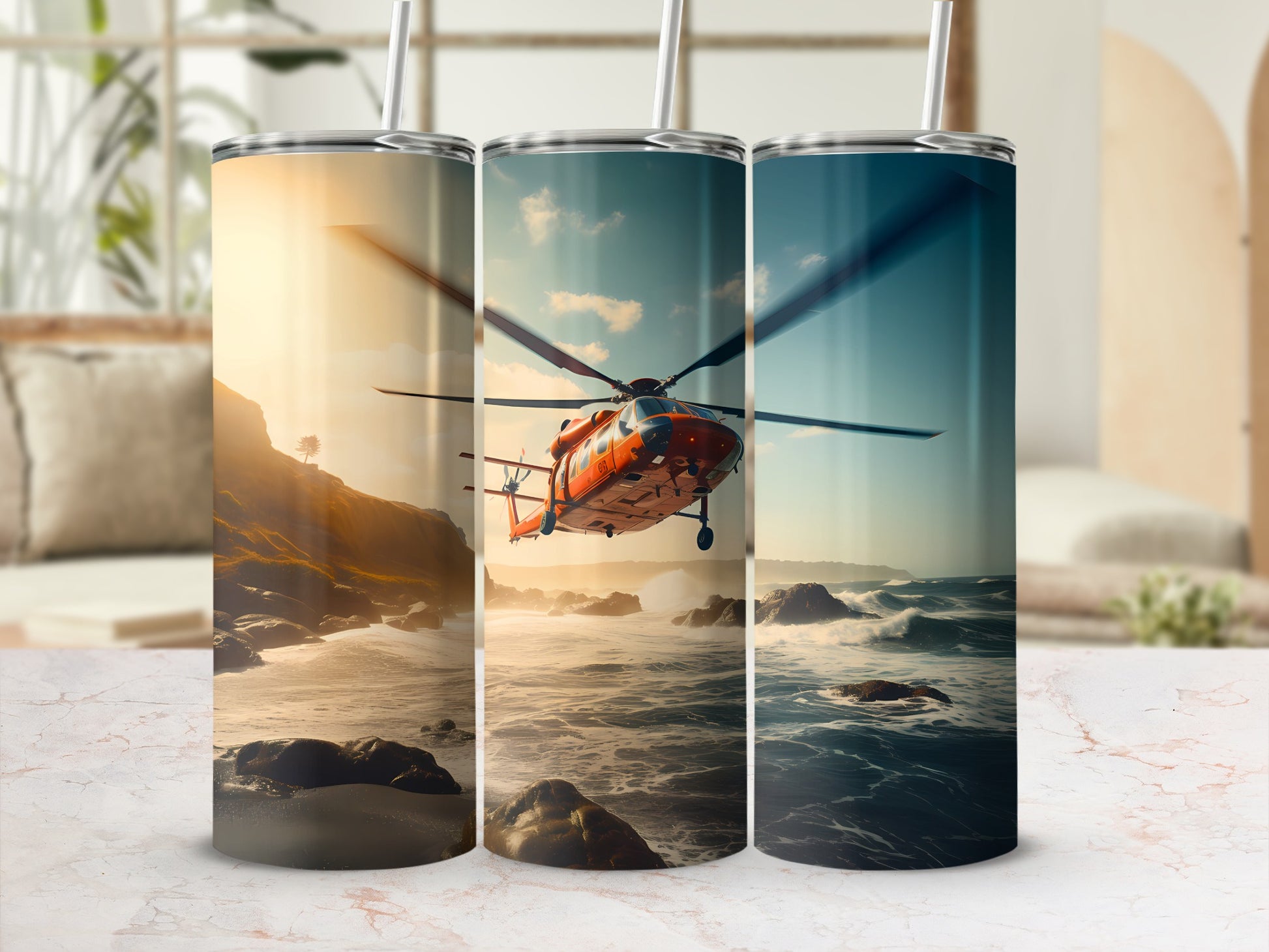 Helicopter Sea Rescue Ocean Waves Rocky Shoreline product type