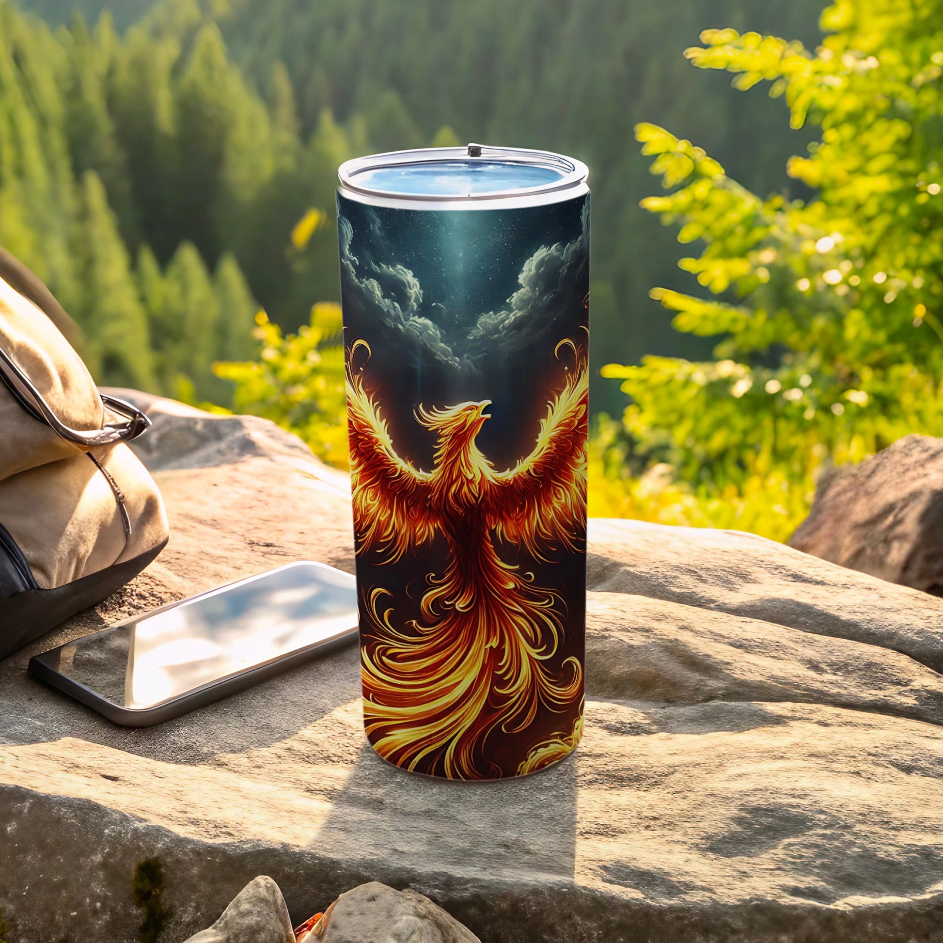 Fiery Phoenix Starry Sky Mythical Art Adventure Tumbler product type