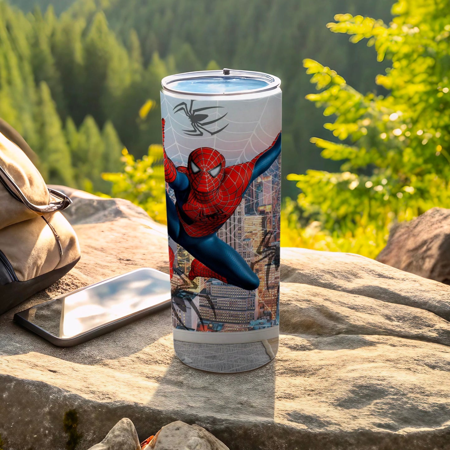 Exciting Spider-Man Adventure Printed Tumbler for Fans