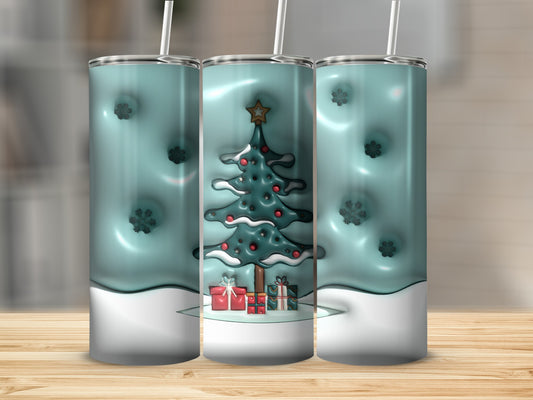 Festive Christmas Tree with Gifts Tumbler