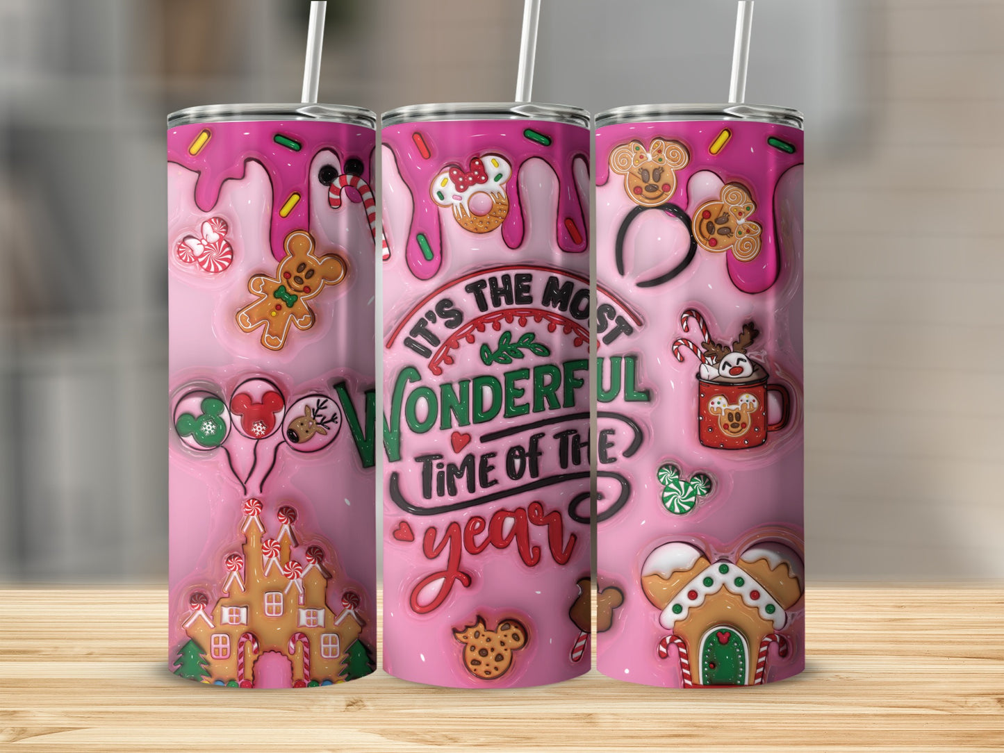 Wonderful Time Of The Year Christmas Tumbler Cup Set