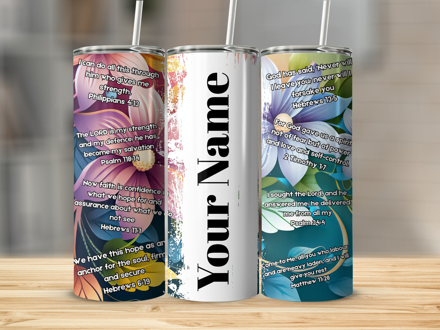 Personalized Bible Verse Stainless Steel Tumbler