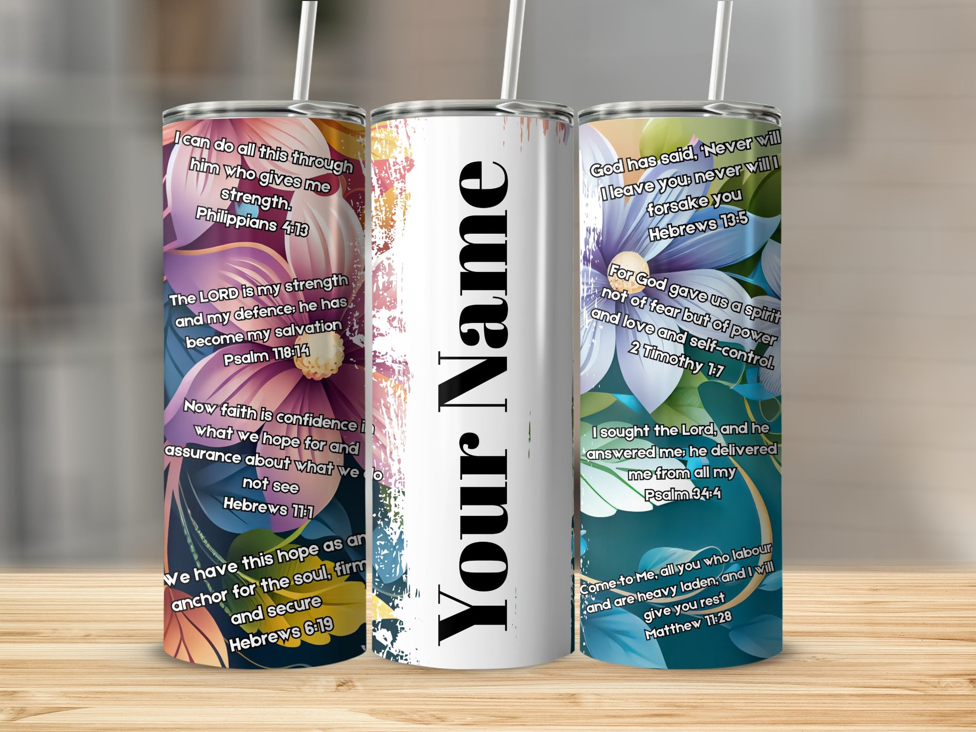 Personalized Bible Verse Stainless Steel Tumbler