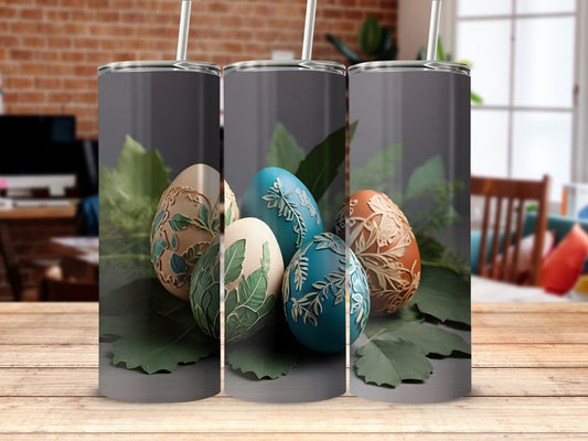 Elegant Leaf Pattern Easter Eggs Holiday Spring product type