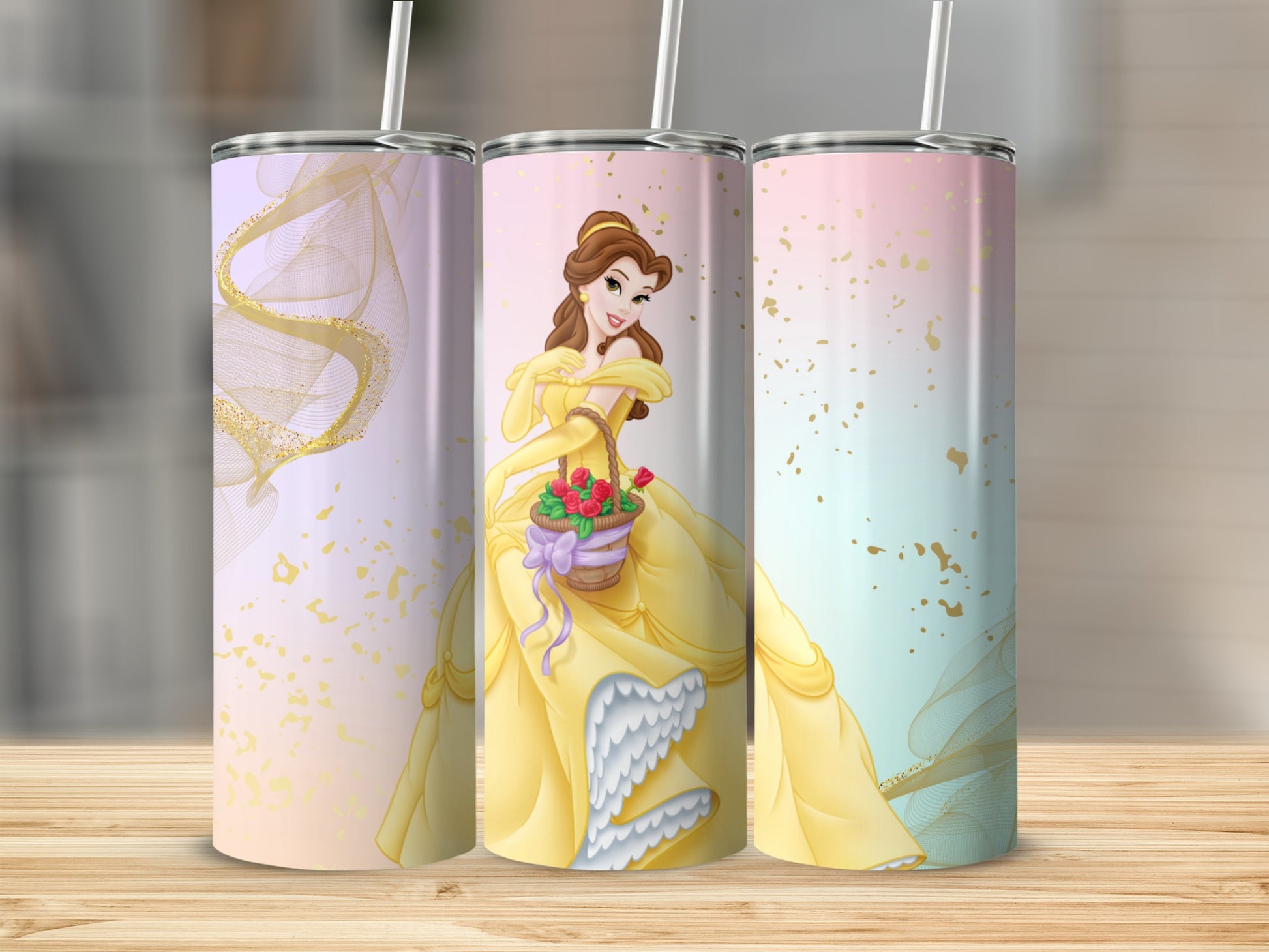 Elegant Princess Design Tumbler for Kids and Adults Usage