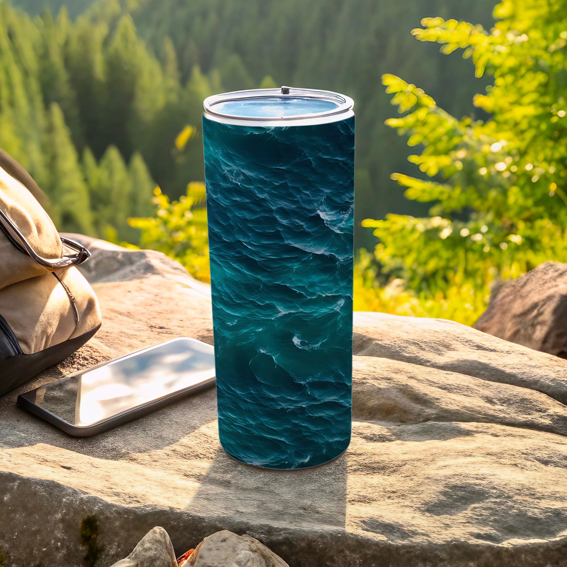 Deep Ocean Waves Texture Pattern Tumbler product type
Tumbler, Bottle, Drinkware, Ocean, Waves, Water, Deep blue, Aqua, Seascape, Marine, Nature, Outdoor, Travel, Portable, Drink, Beverage, Pattern, Texture, Unique, Adventure