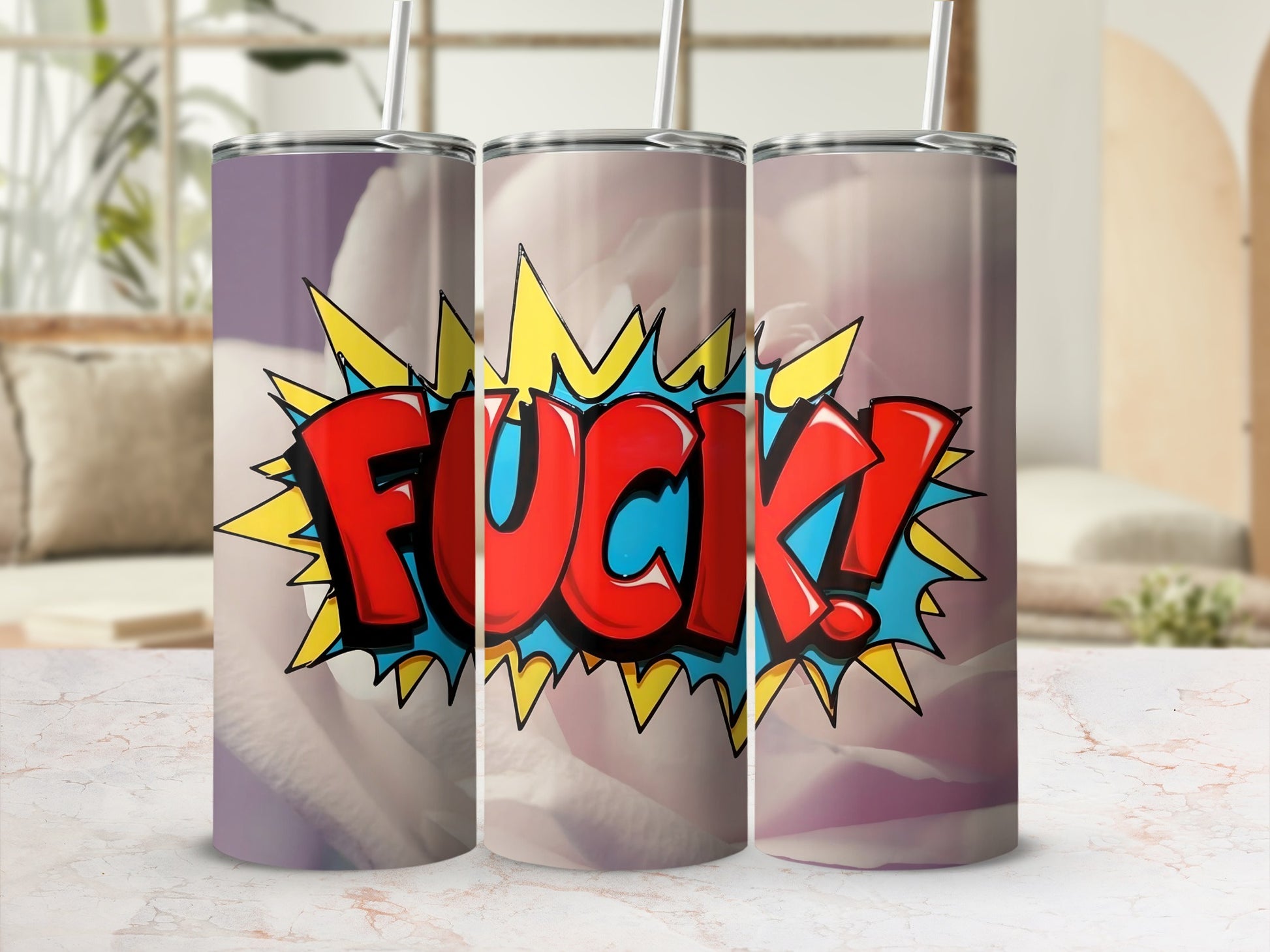 Bold Cartoon Expletive Design Insulated Tumbler