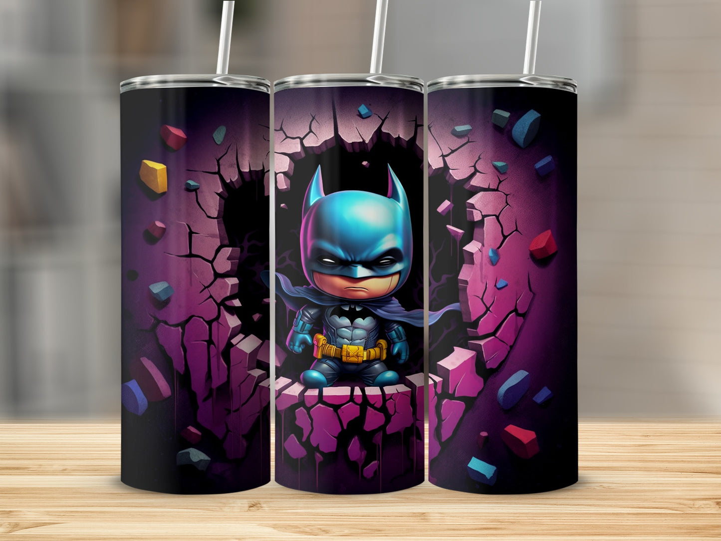 Superhero Character Tumbler with Unique Artwork