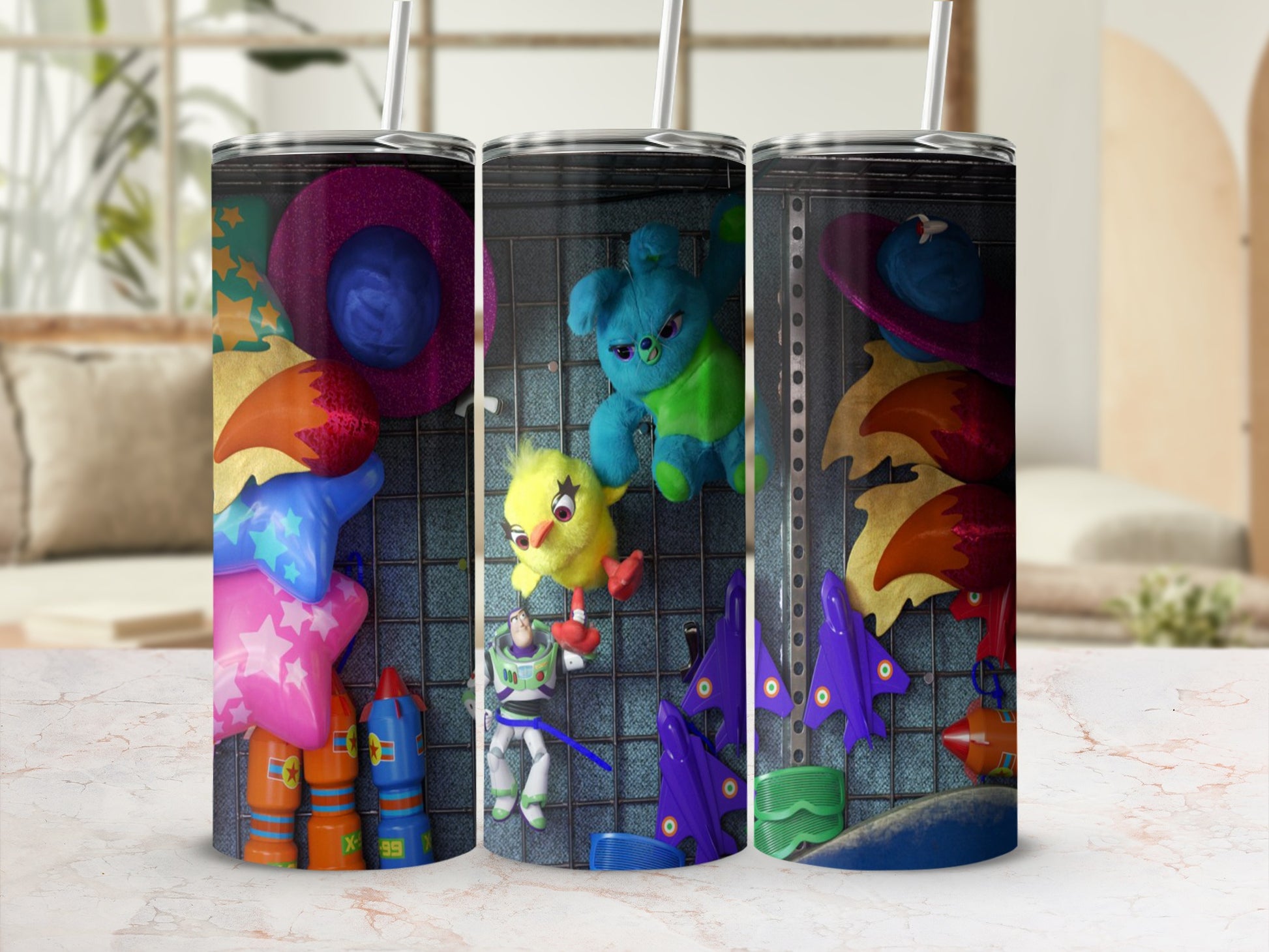 Toy Story Themed Tumbler Set with Colorful Characters