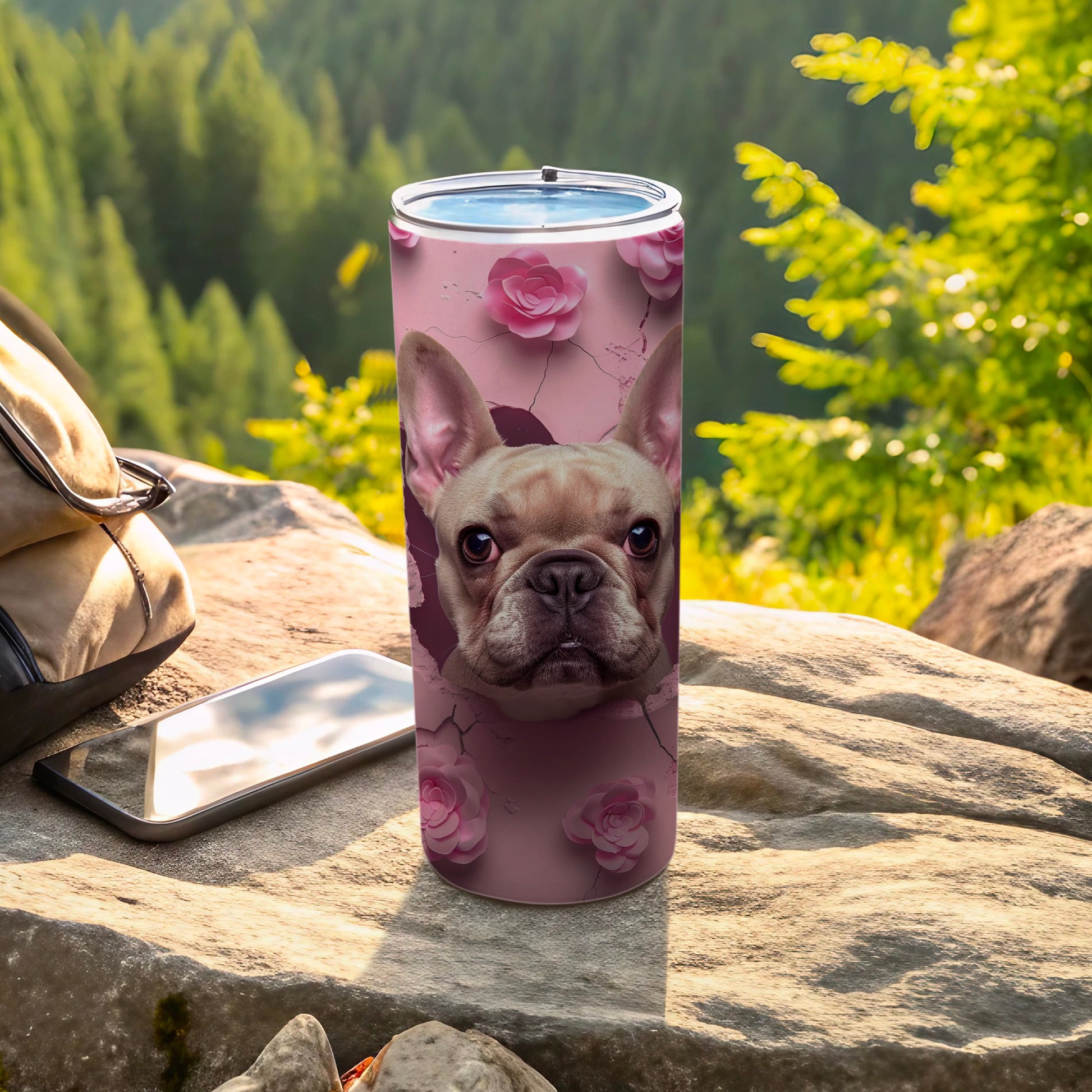 Adorable French Bulldog Face Pink Flower Cracked Design Tumbler product type
French Bulldog
Bulldog
Dog Lover
Pet Lover
Dog Face
Cute Dog
Pink Design
Floral Pattern
Pink Flowers
Rose Design
Cracked Pattern
Unique Design
Animal Art
Tumbler
Drinkware
Travel Mug
Custom Tumbler
Gift Idea
Outdoors Theme
Nature Scene