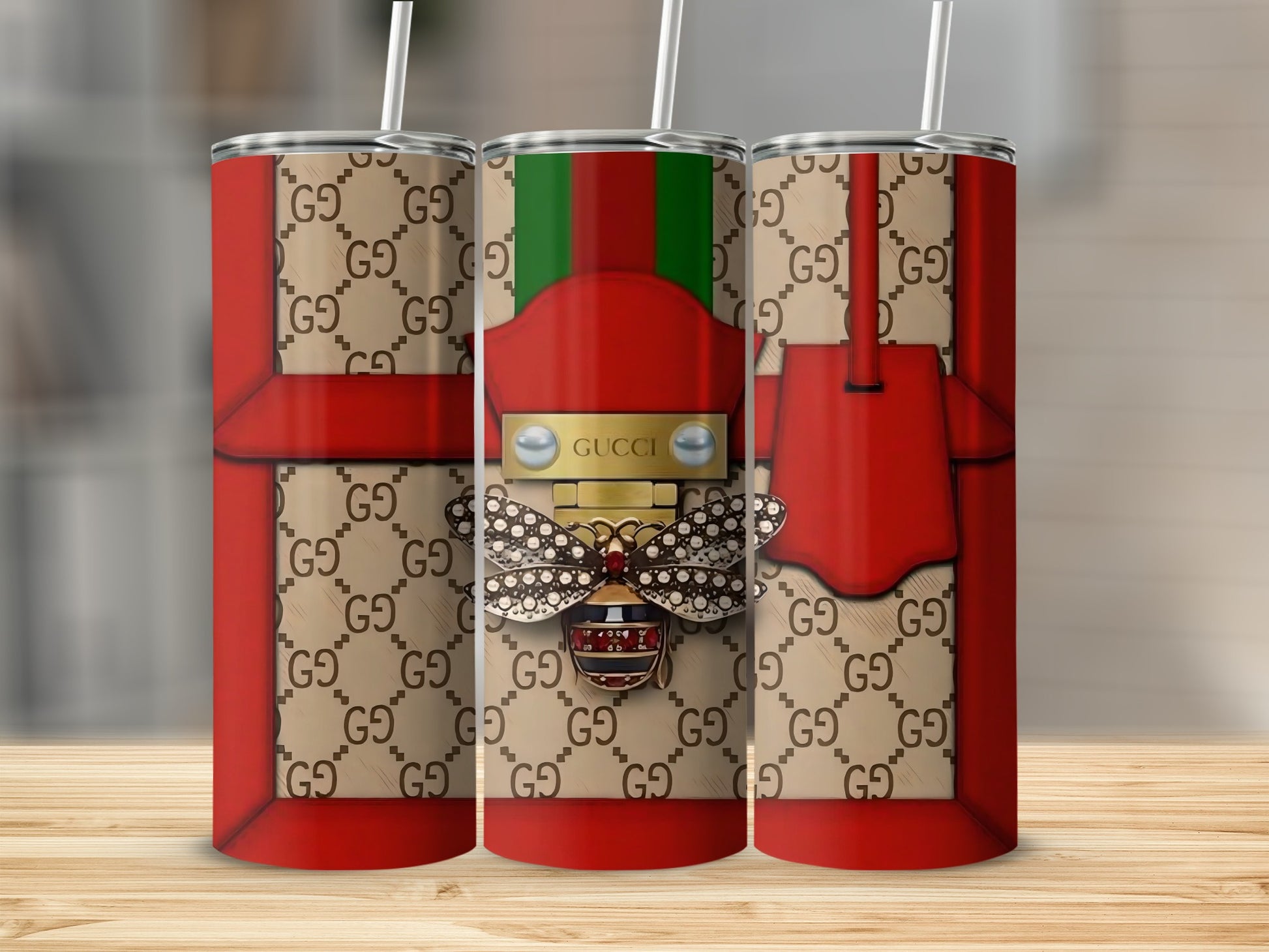 Stylish Gucci Inspired Tumbler for Fashion Enthusiasts