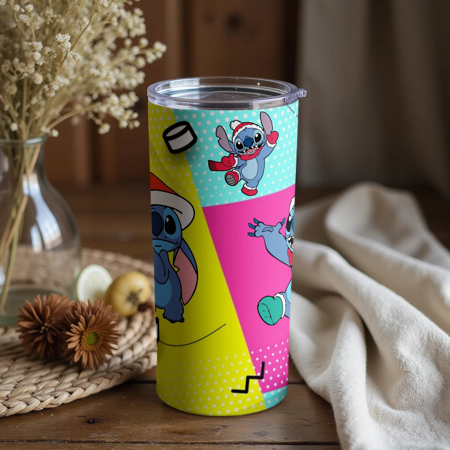 Colorful Cartoon Character Print Tumbler