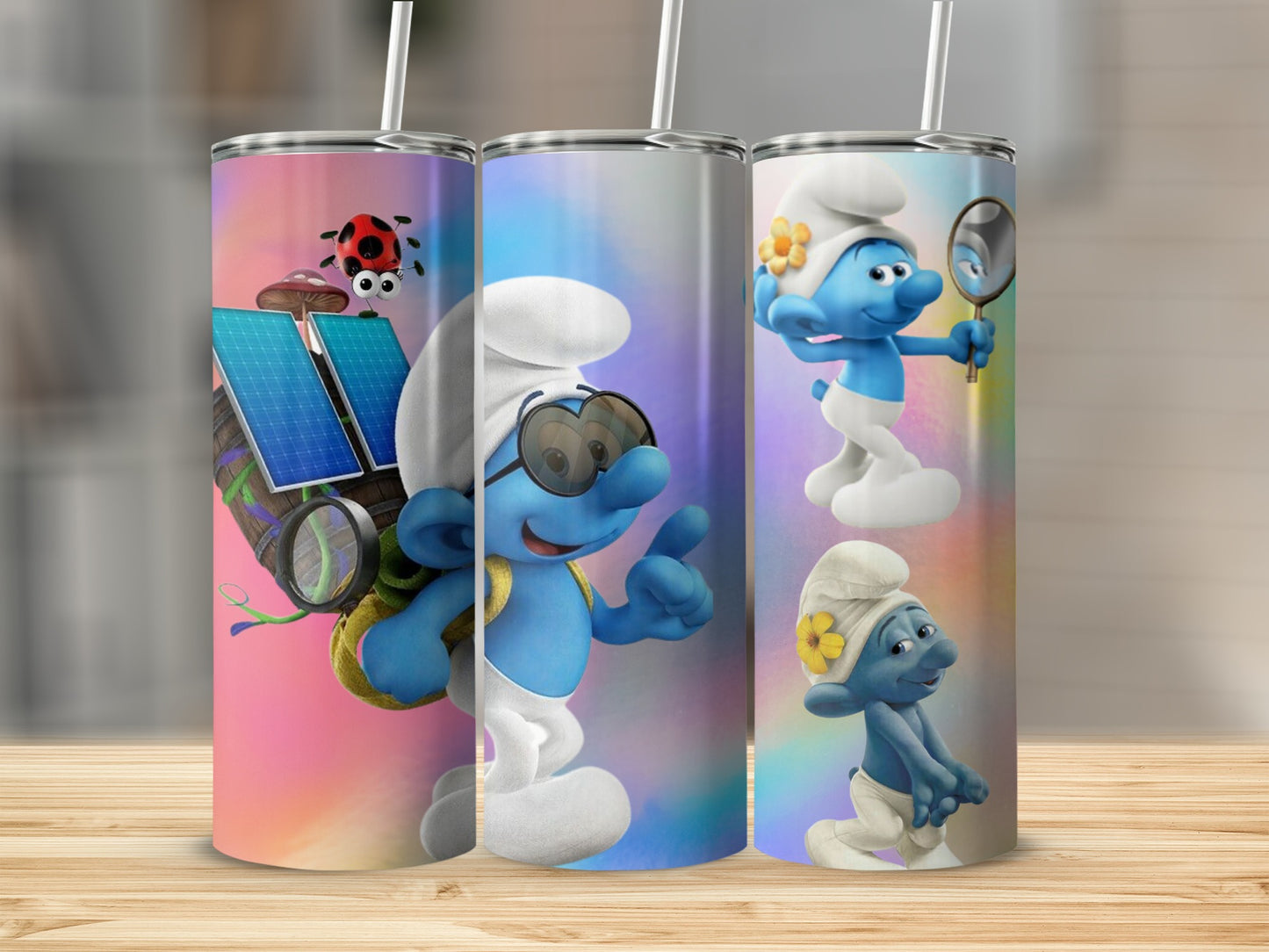 Colorful Cartoon Character Themed Tumblers for Kids