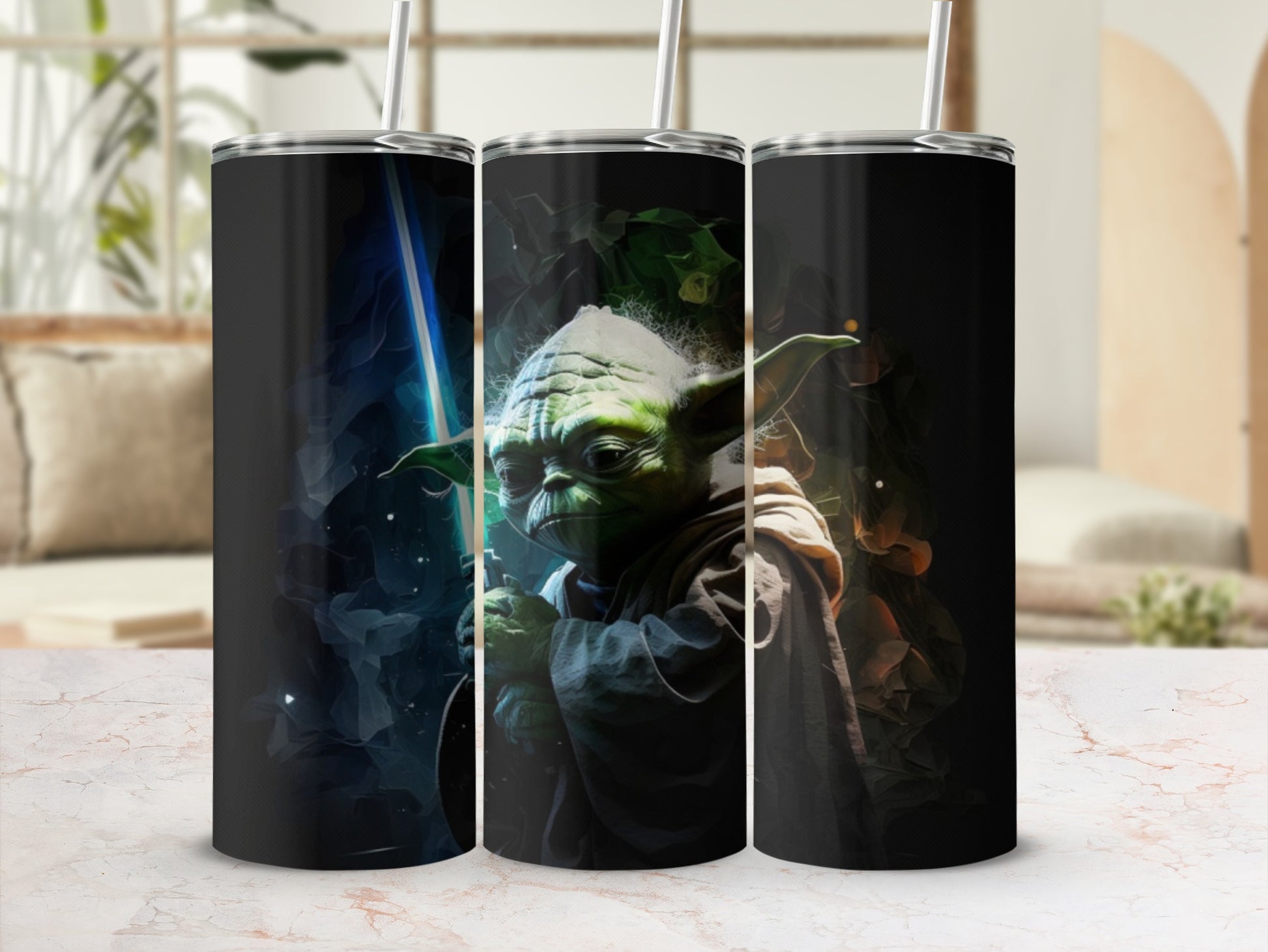 Yoda Character Lightsaber Design Drinkware product type